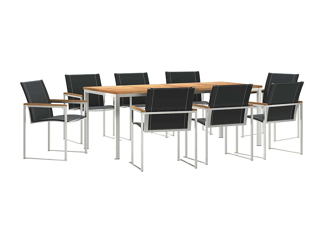 Garten-Ess-Set 9 pcs Massives Akazienholz