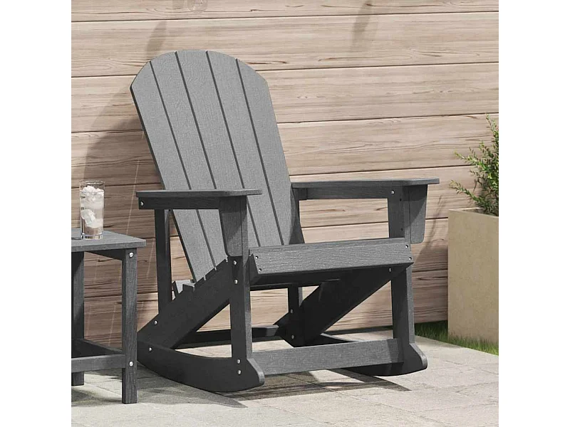 Poltrona a dondolo Adirondack Grigio chiaro 73.5 x 92 x 90cm