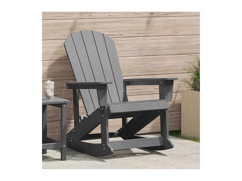 Chaise Adirondack à bascule Gris clair 73.5 x 92 x 90 cm