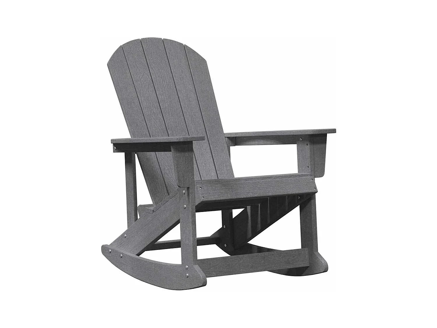 Chaise Adirondack à bascule Gris clair 73.5 x 92 x 90 cm HDPE