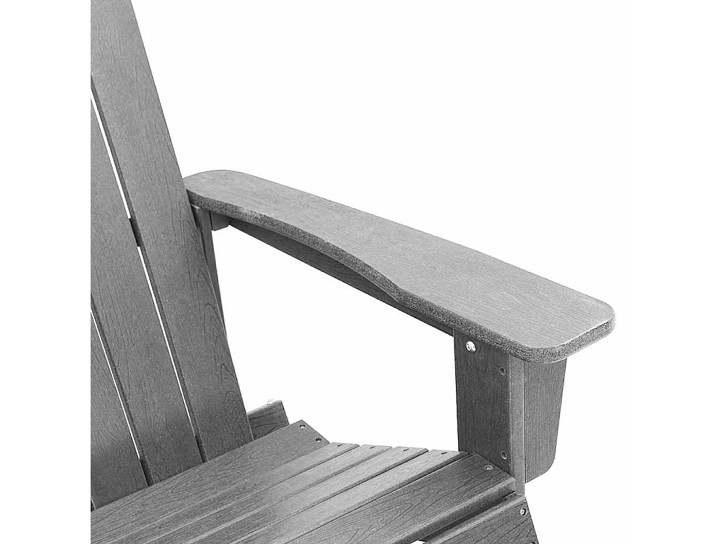Chaise Adirondack à bascule Gris clair 73.5 x 92 x 90 cm HDPE