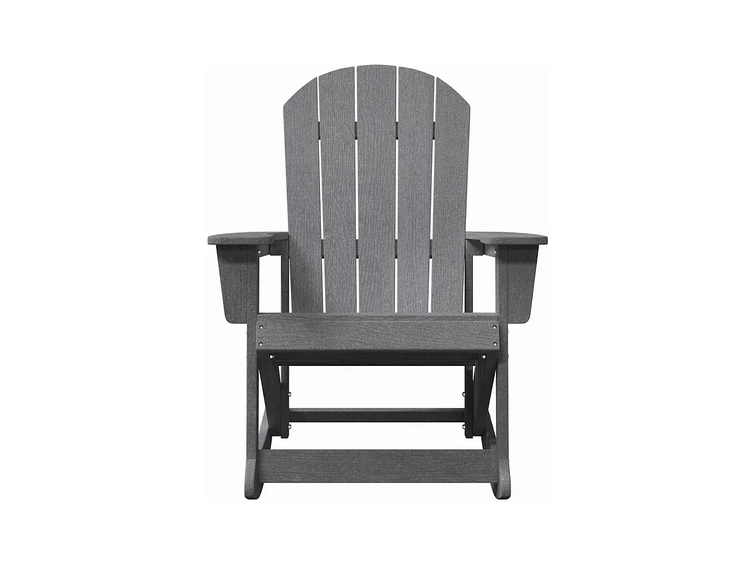 Adirondack-Schaukelstuhl Hellgrau 73,5 x 92 x 90cm Plastik