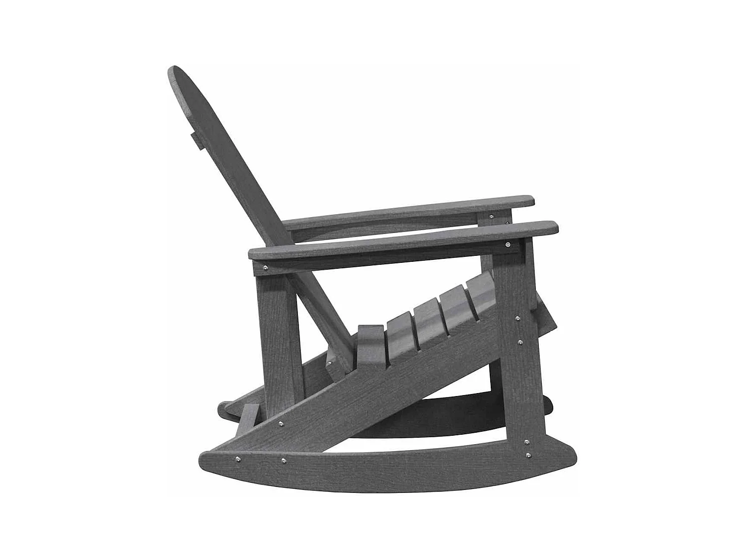Adirondack-Schaukelstuhl Hellgrau 73,5 x 92 x 90cm Plastik