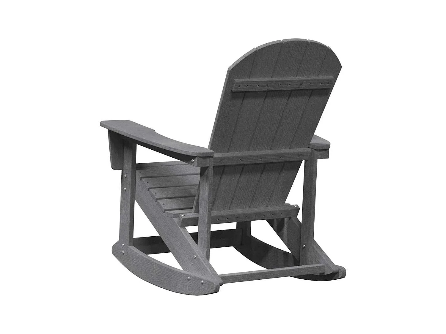 Adirondack-Schaukelstuhl Hellgrau 73,5 x 92 x 90cm Plastik