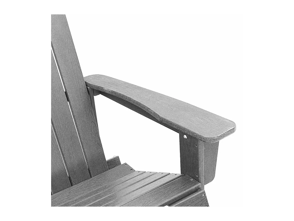 Adirondack-Schaukelstuhl Hellgrau 73,5 x 92 x 90cm Plastik