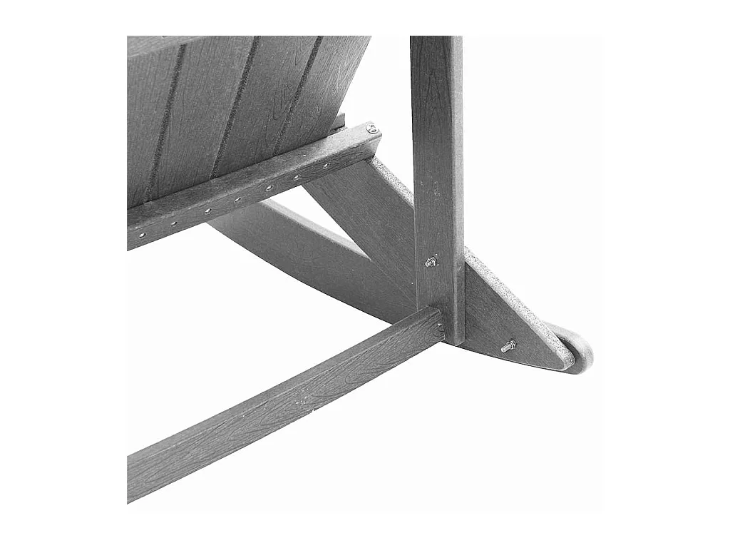 Adirondack-Schaukelstuhl Hellgrau 73,5 x 92 x 90cm Plastik