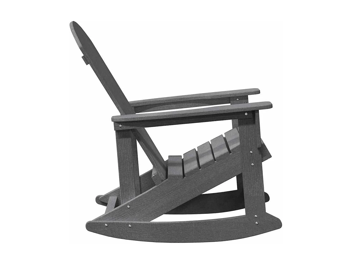 Adirondack Schommelstoel Lichtgrijs 73.5 x 92 x 90cm HDPE