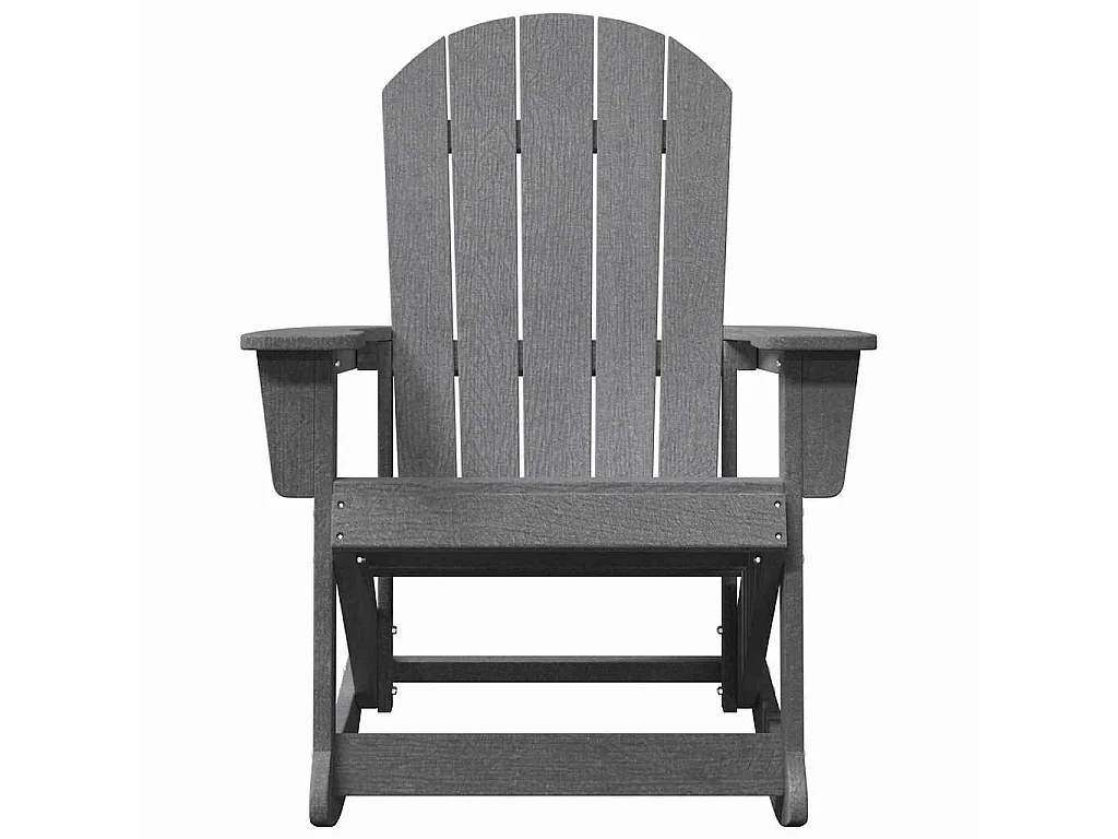 Adirondack-Schaukelstuhl Hellgrau 92 x 73,5 x 92 cm HDPE