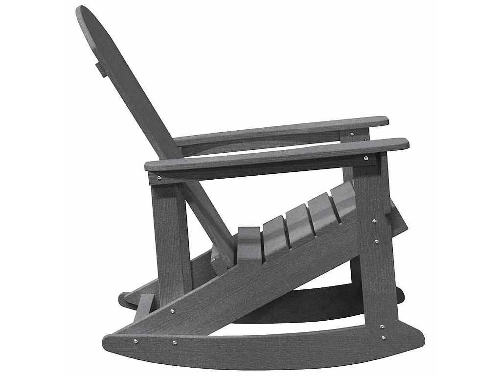 Adirondack-Schaukelstuhl Hellgrau 92 x 73,5 x 92 cm HDPE