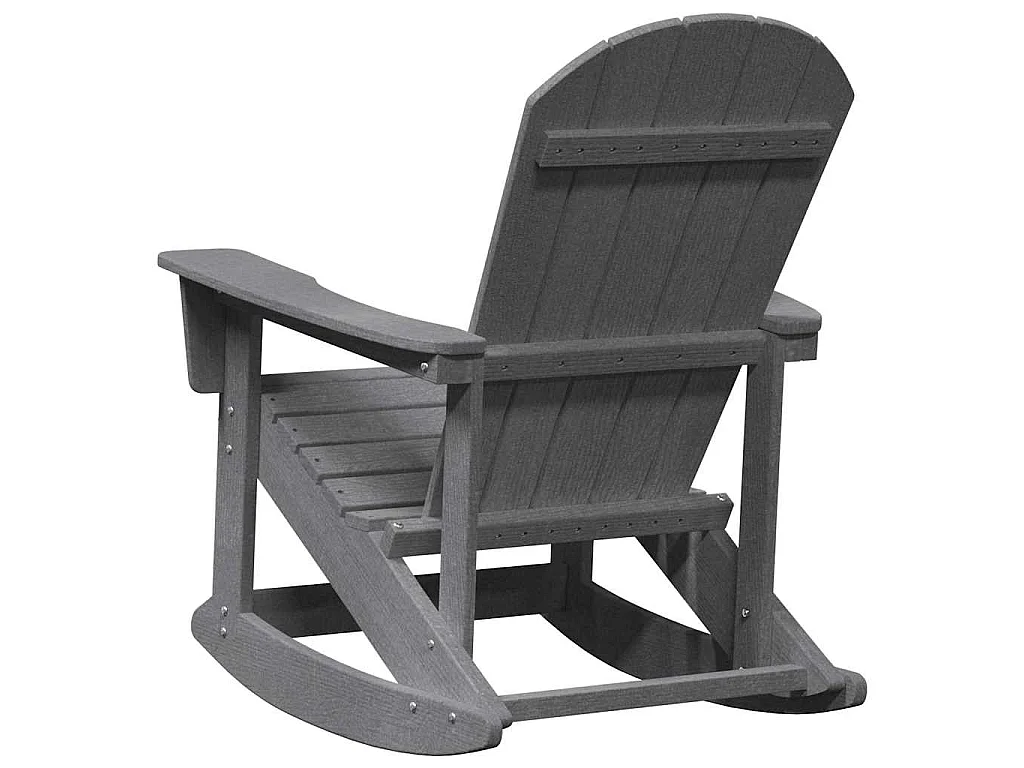 Adirondack-Schaukelstuhl Hellgrau 92 x 73,5 x 92 cm HDPE