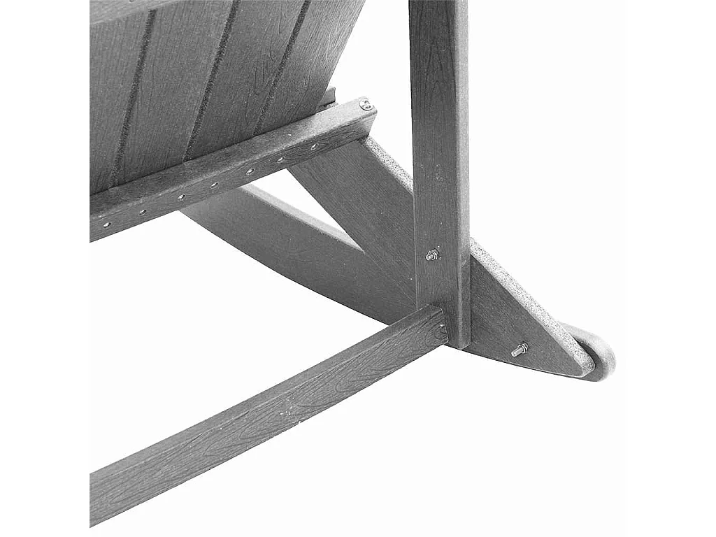 Adirondack-Schaukelstuhl Hellgrau 92 x 73,5 x 92 cm HDPE