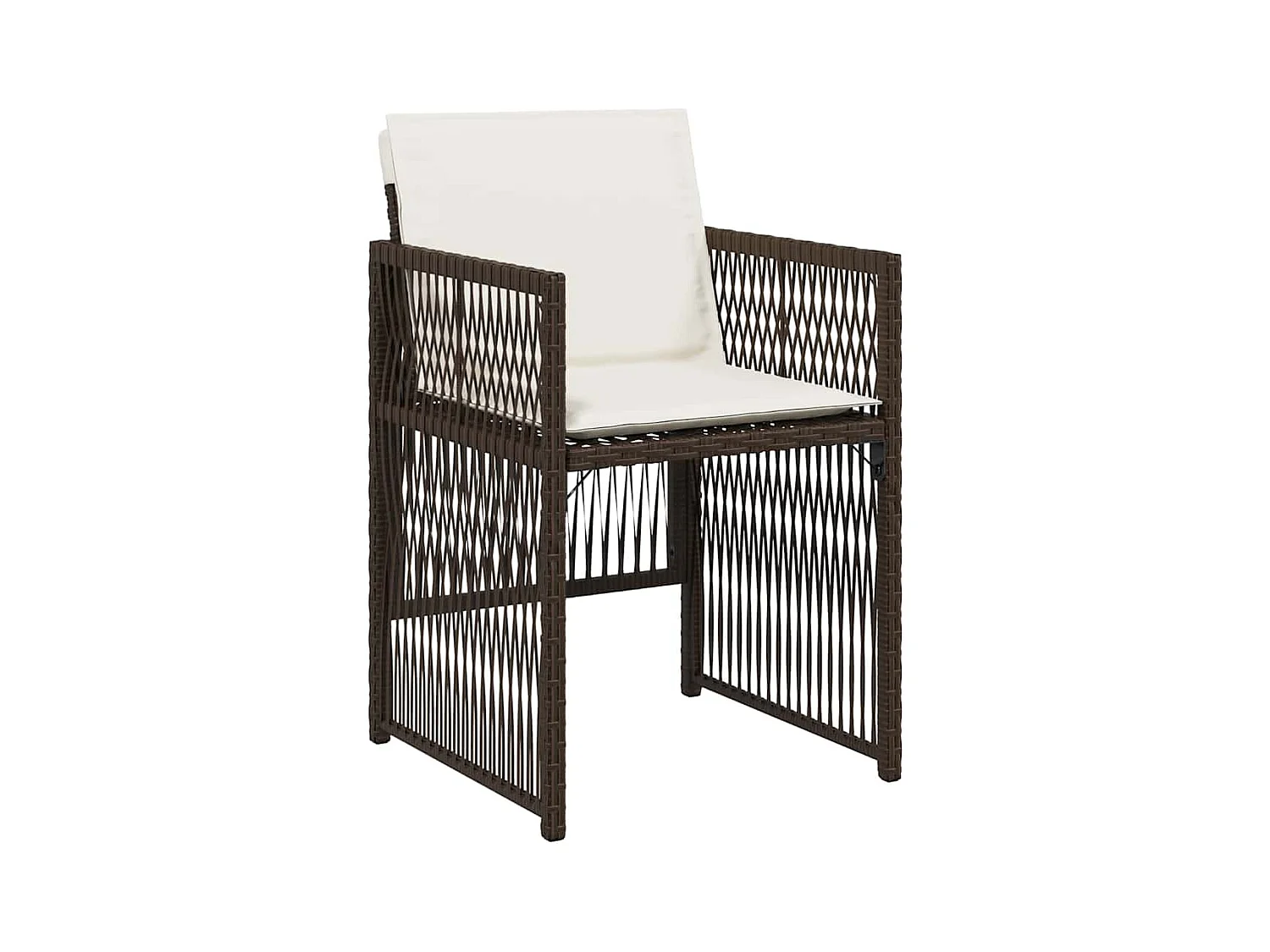 Ensemble de salle à manger pour jardin 5 pcs Marron Poly rotin