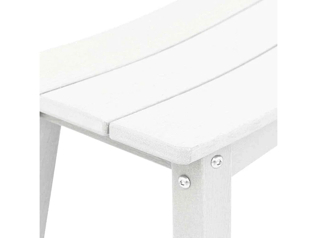 Ensemble de bar de jardin 3 pcs Blanc HDPE