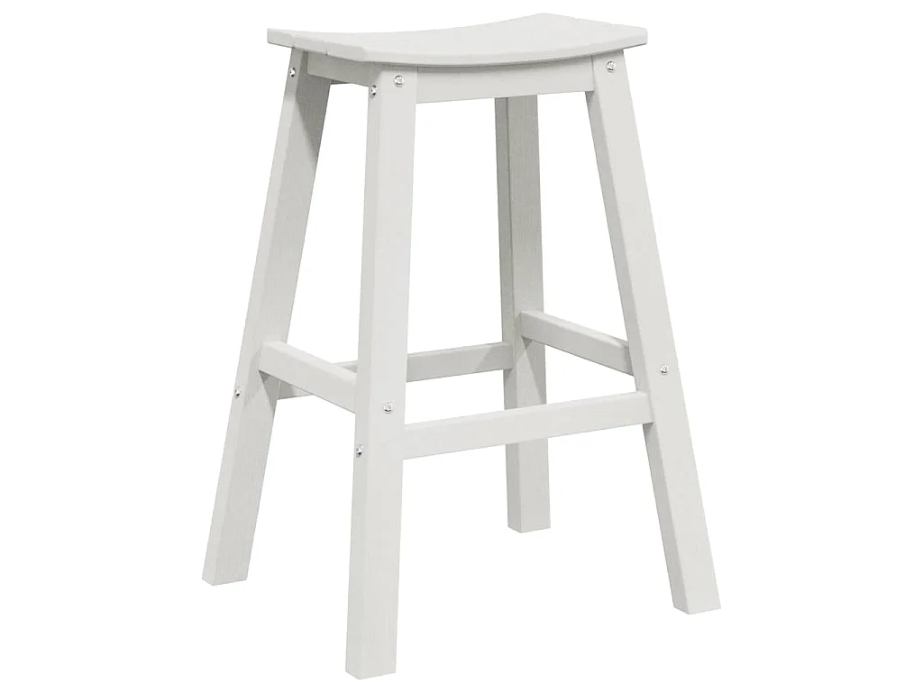 Ensemble de bar de jardin 3 pcs Blanc HDPE