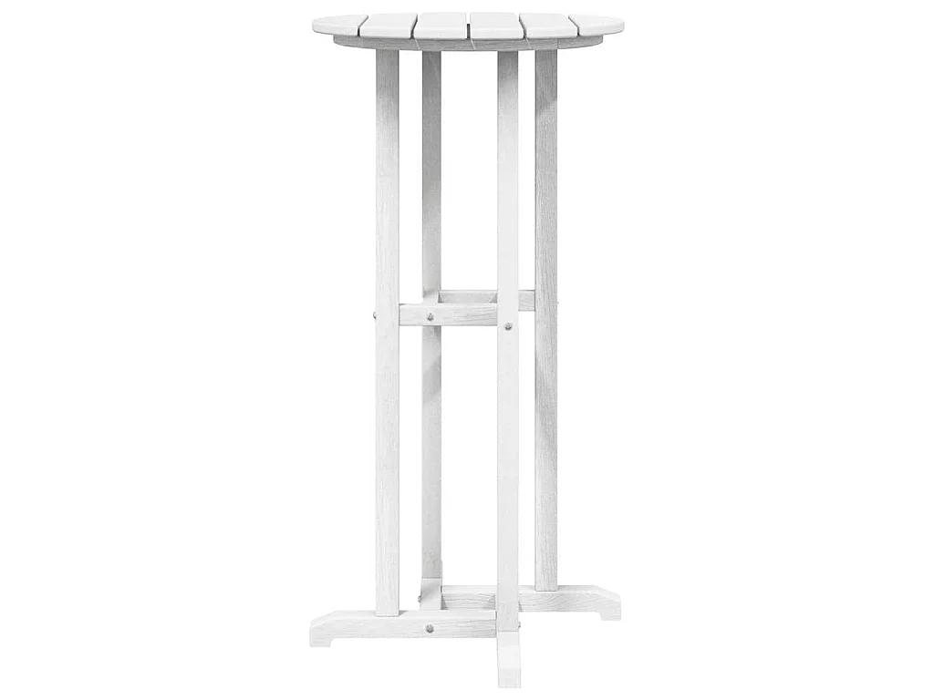 Ensemble de bar de jardin 3 pcs Blanc HDPE