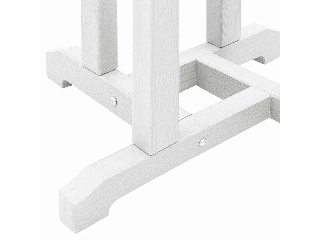 Ensemble de bar de jardin 3 pcs Blanc HDPE