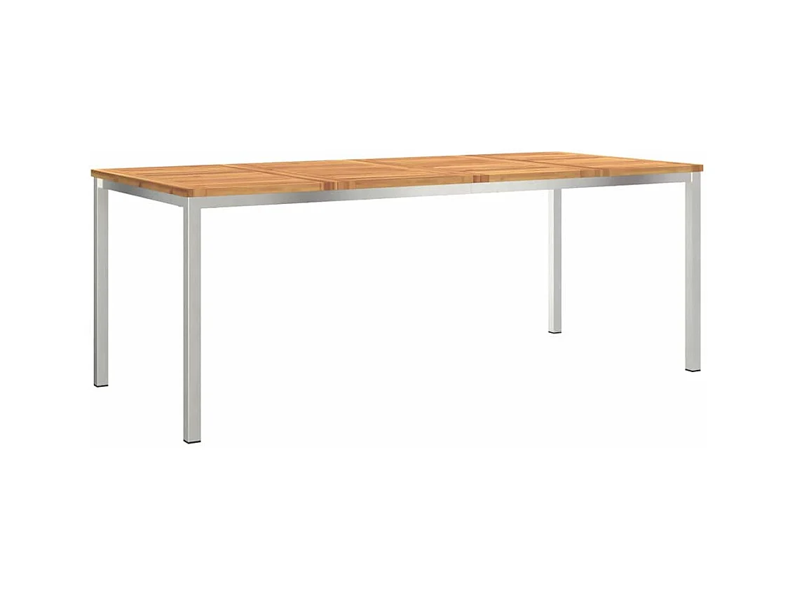 EnsembledeRepasdeJardin 7 pcs Teck massif