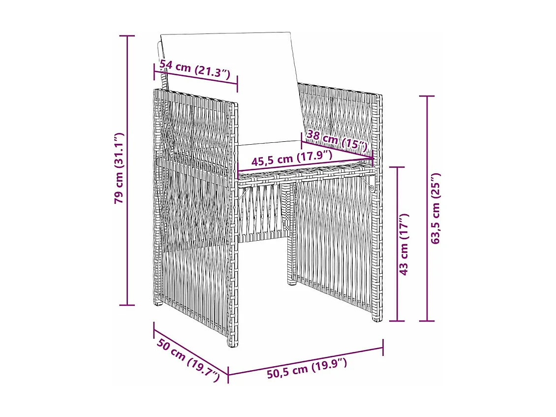 Ensemble de salle à manger pour jardin 5 pcs Marron Poly rotin