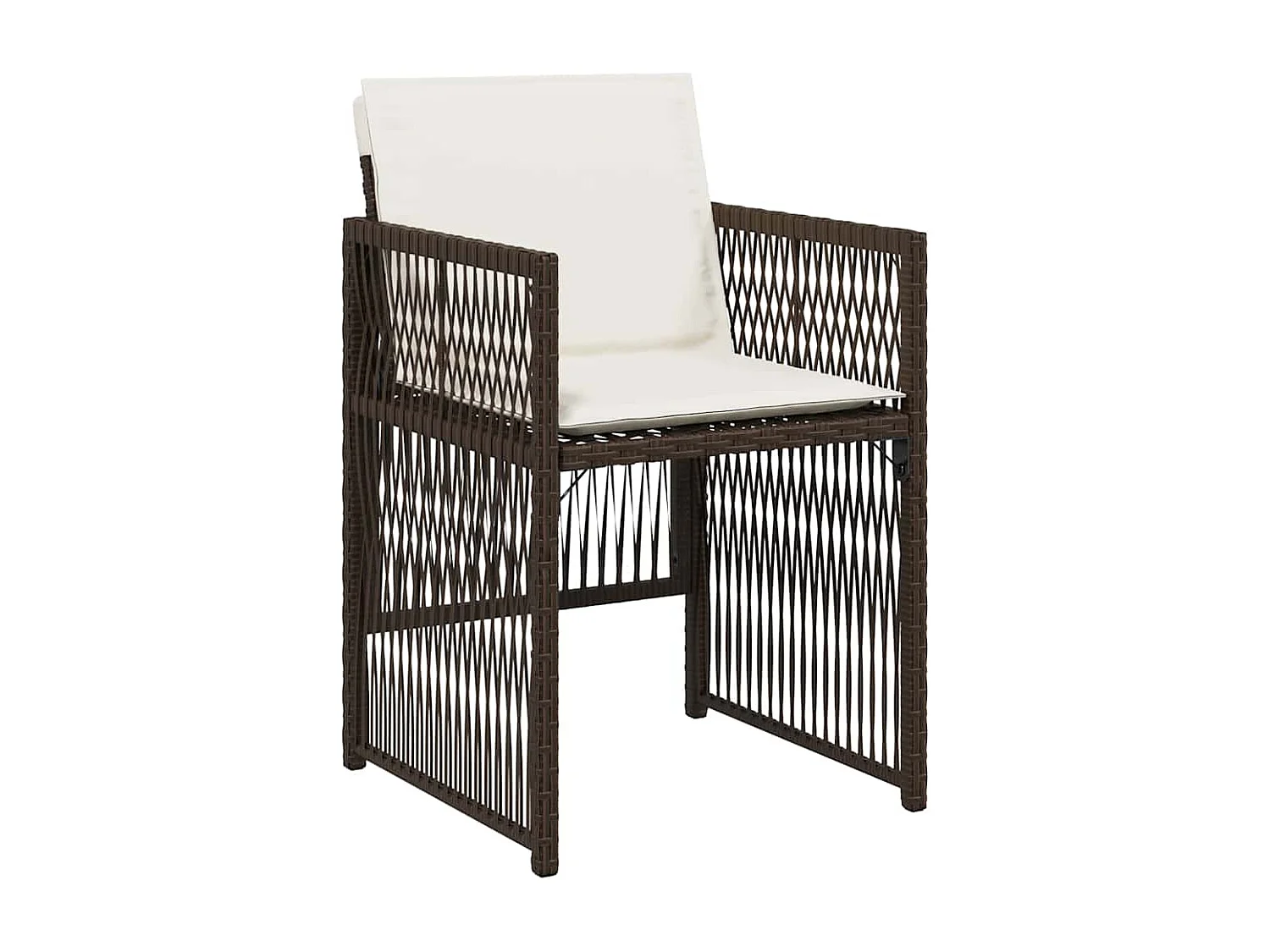 Garten Essgruppe 5 pcs Braun Poly Rattan