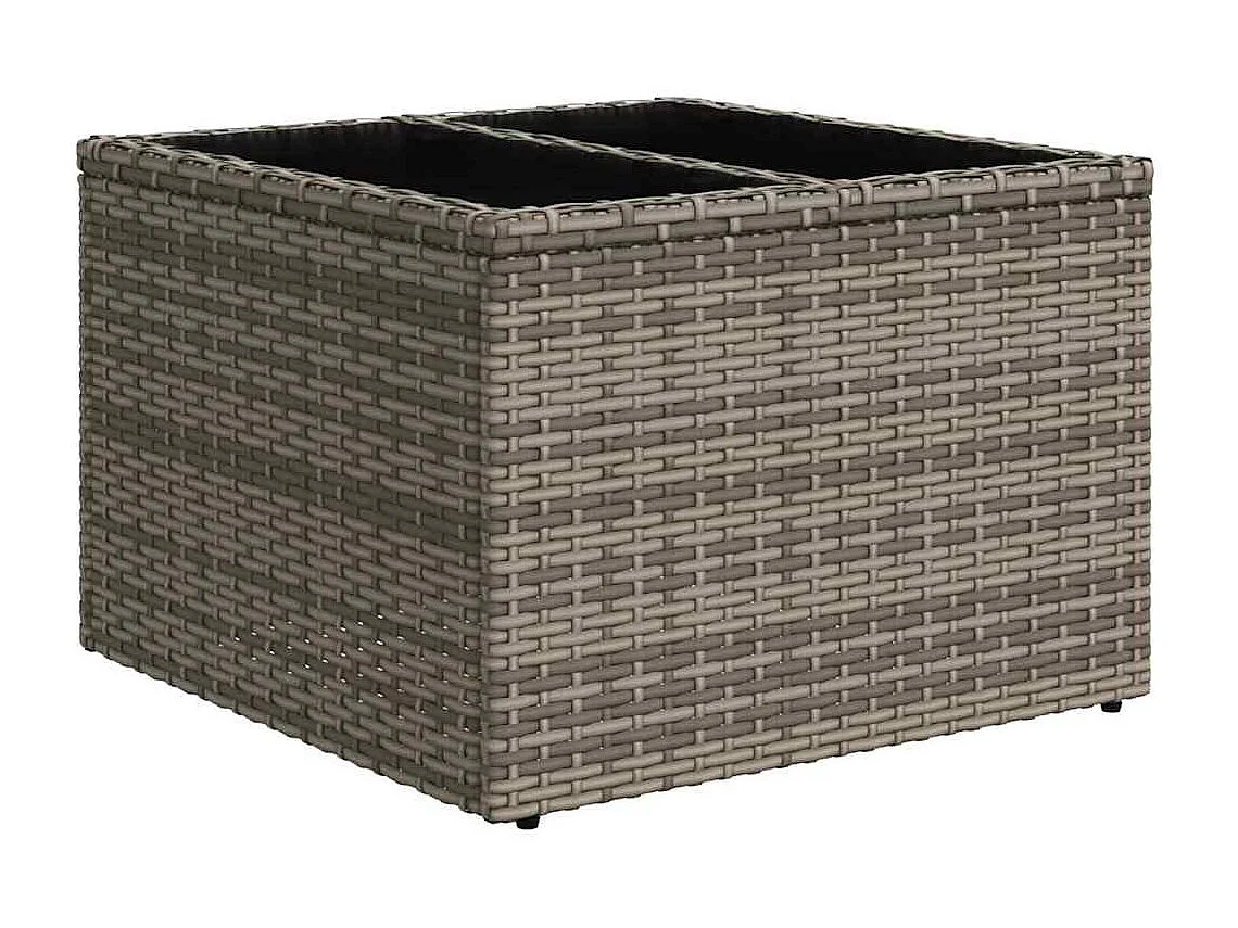 Tuin Sofa Set 5 pcs Lichtgrijs Poly Rattan, Poedergecoat Staal