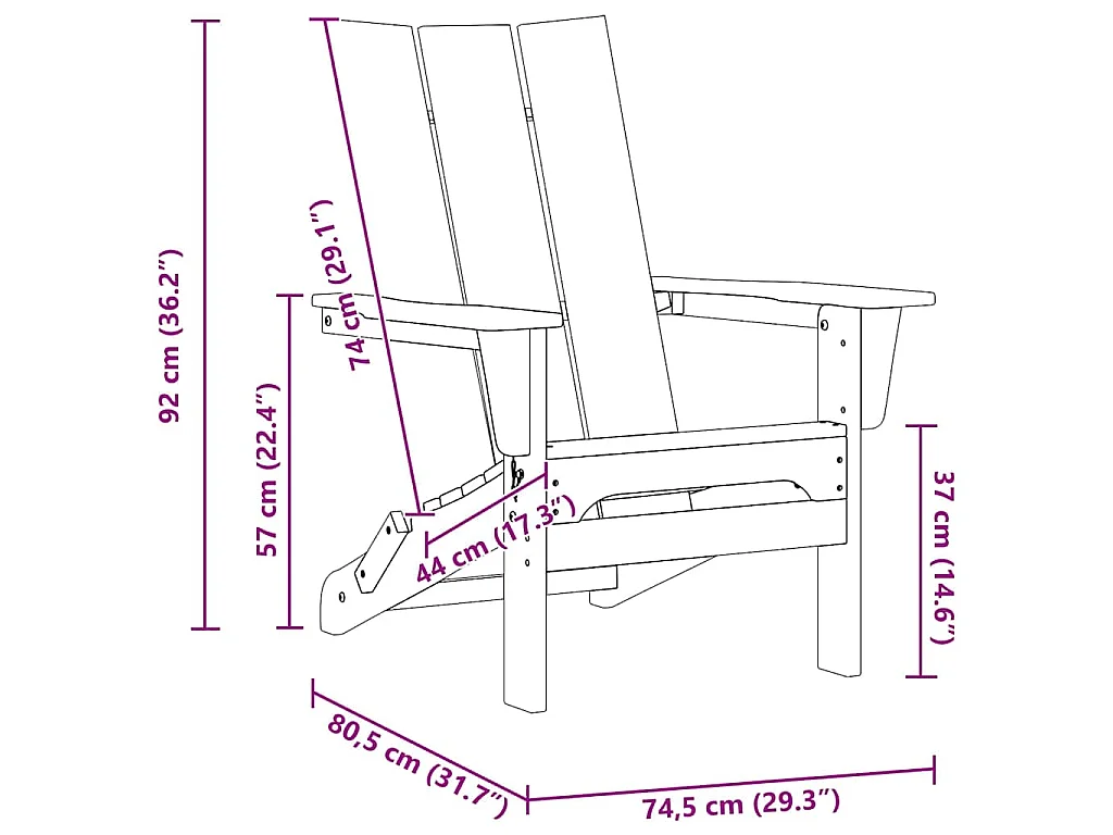 Sedia da Giardino 2 pcs Grigio chiaro 80.5 x 74.5 x 92 cm