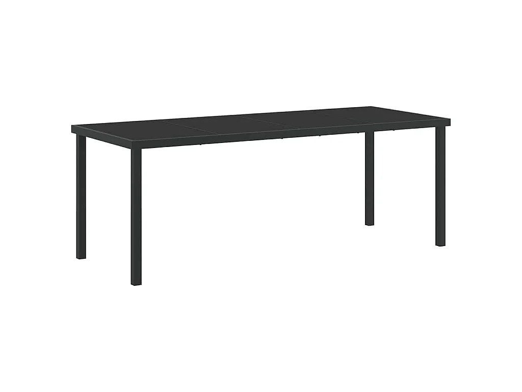 Garten Essgruppe 9 pcs Braun Pulverbeschichteter Stahl