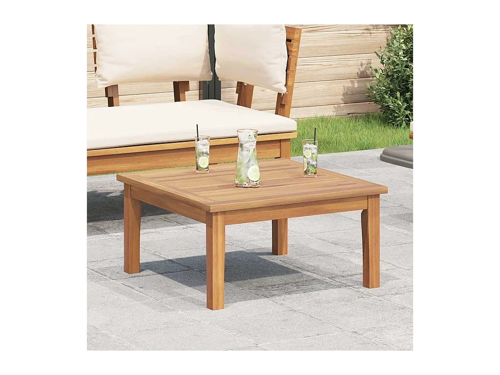 Gartentisch Braun Massivholz Teak
