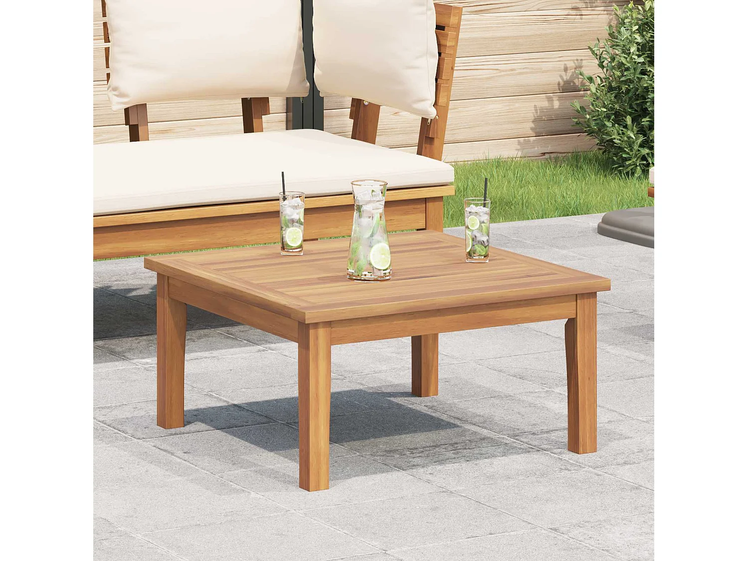 Table de Jardin Marron Bois de teck massif
