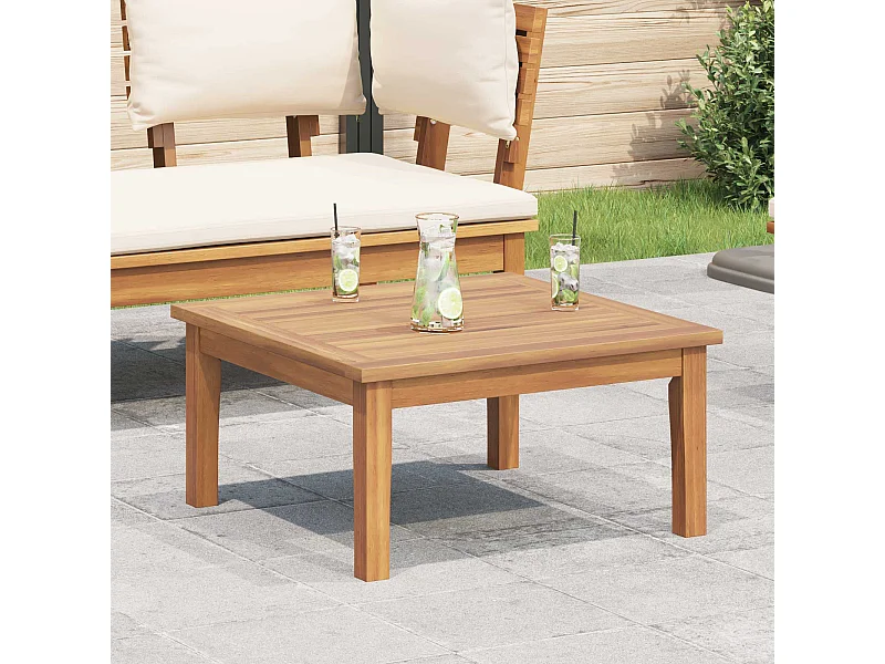 Gartentisch Braun Massivholz Teak