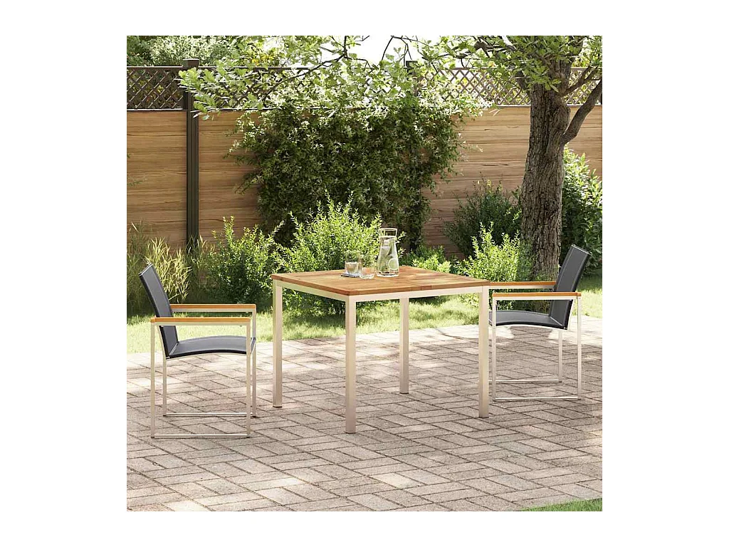 Setdapranzodagiardino 3 pcs Legno di Teak Massiccio