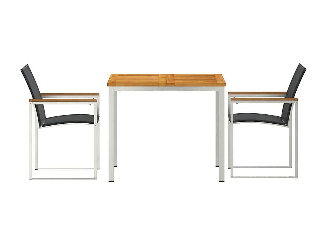 Setdapranzodagiardino 3 pcs Legno di Teak Massiccio