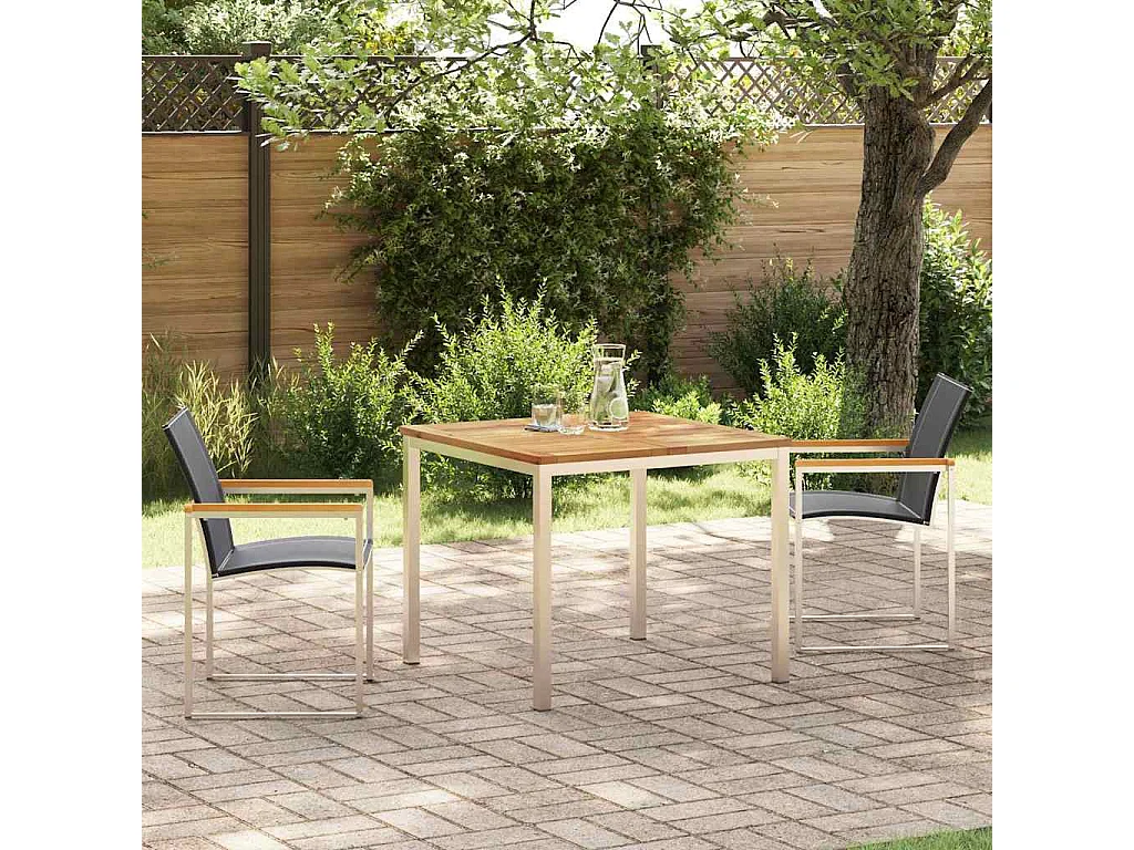 TuinEetset 3 pcs Massief Teak Hout