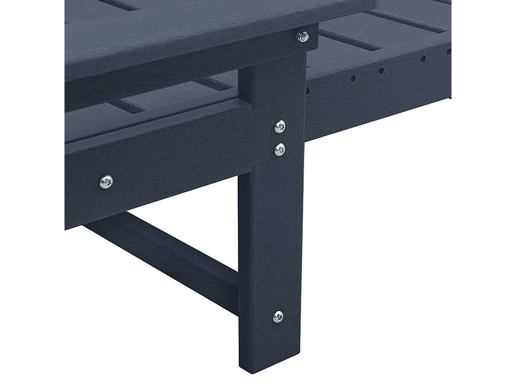 Muebles de lounge para jardín 2-persona 2 pcs Azul Marino