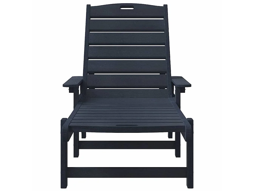 Ligstoel 2 pcs Marineblauw 195,5 x 53 x 98,5 cm Polyetheen