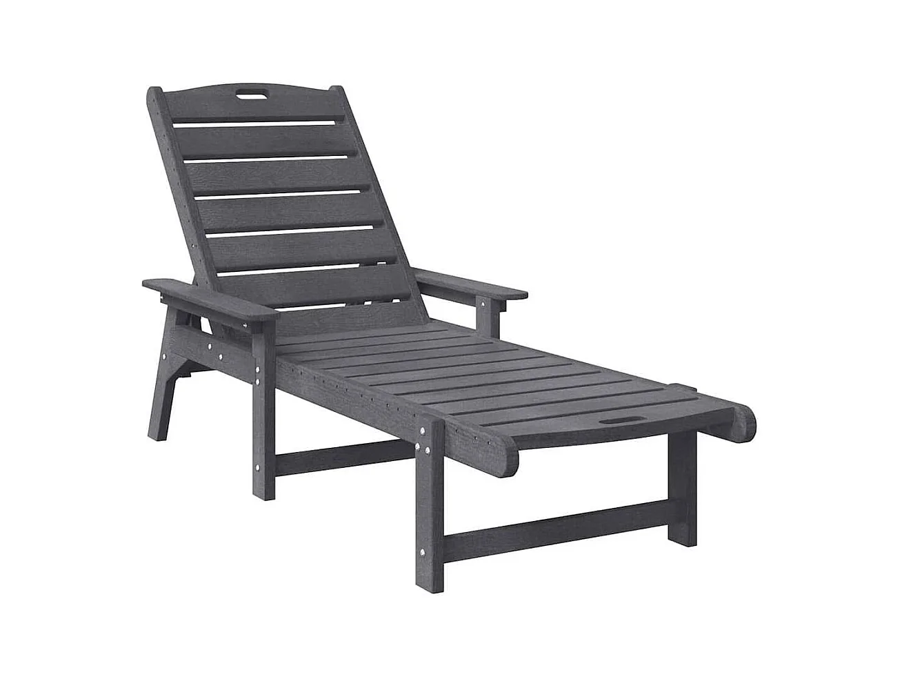 Mobilier de jardin lounge 2 pcs Gris clair 53 x 195.5 x 30cm