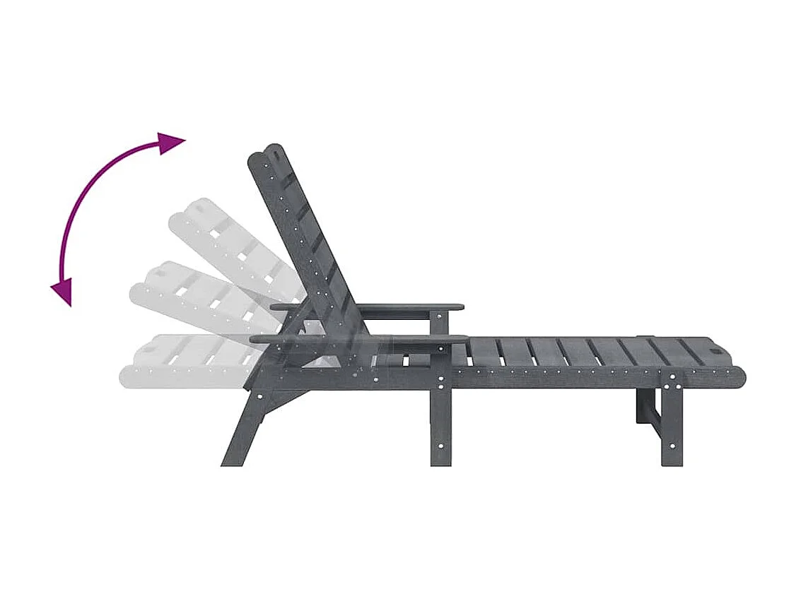 Mobilier de jardin lounge 2 pcs Gris clair 53 x 195.5 x 30cm