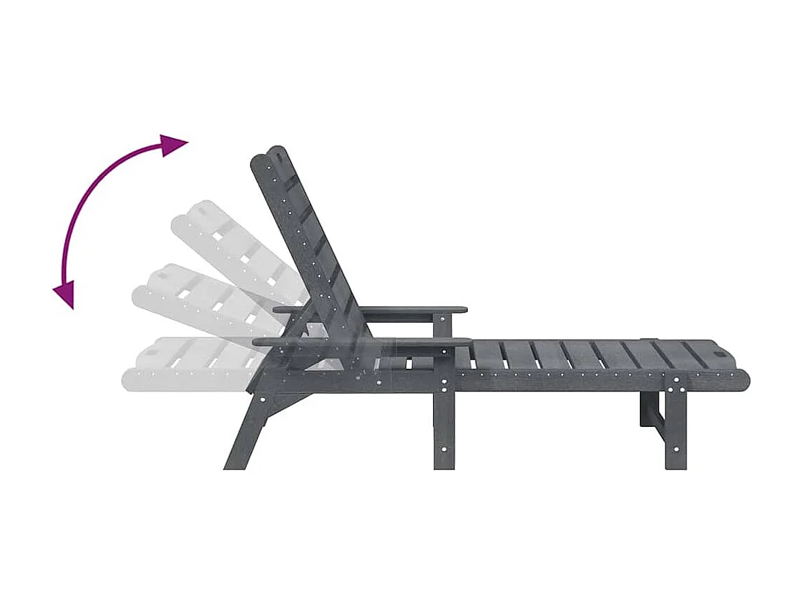 Mobilier de jardin lounge 2 pcs Gris clair 53 x 195.5 x 30cm