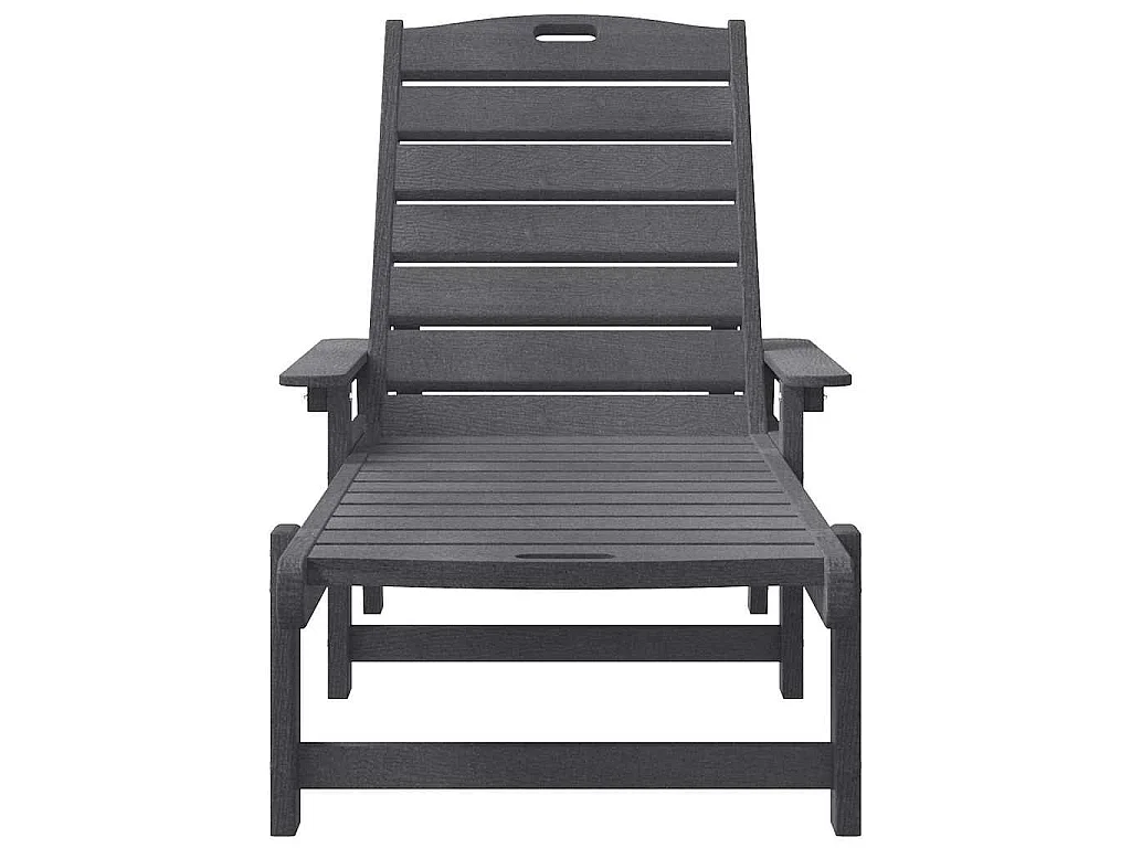 Ligstoel 2 pcs Lichtgrijs 195,5 x 53 x 98,5 cm Polyetheen