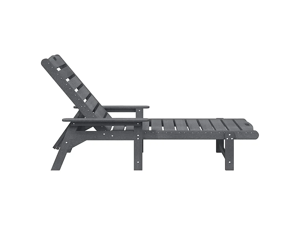 Ligstoel 2 pcs Lichtgrijs 195,5 x 53 x 98,5 cm Polyetheen