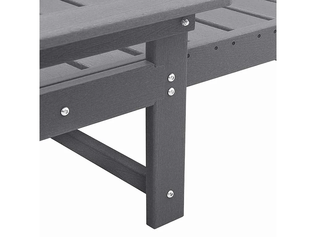 Ligstoel 2 pcs Lichtgrijs 195,5 x 53 x 98,5 cm Polyetheen