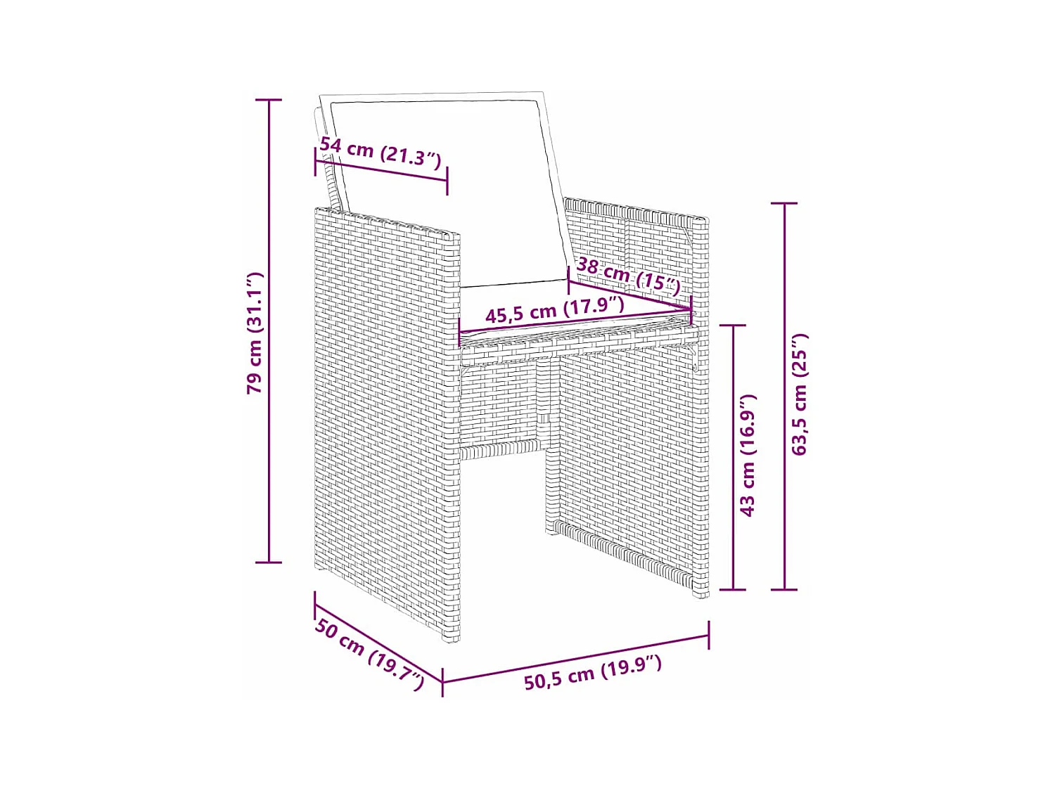 Ensemble de salle à manger pour jardin 5 pcs Beige polyrotin