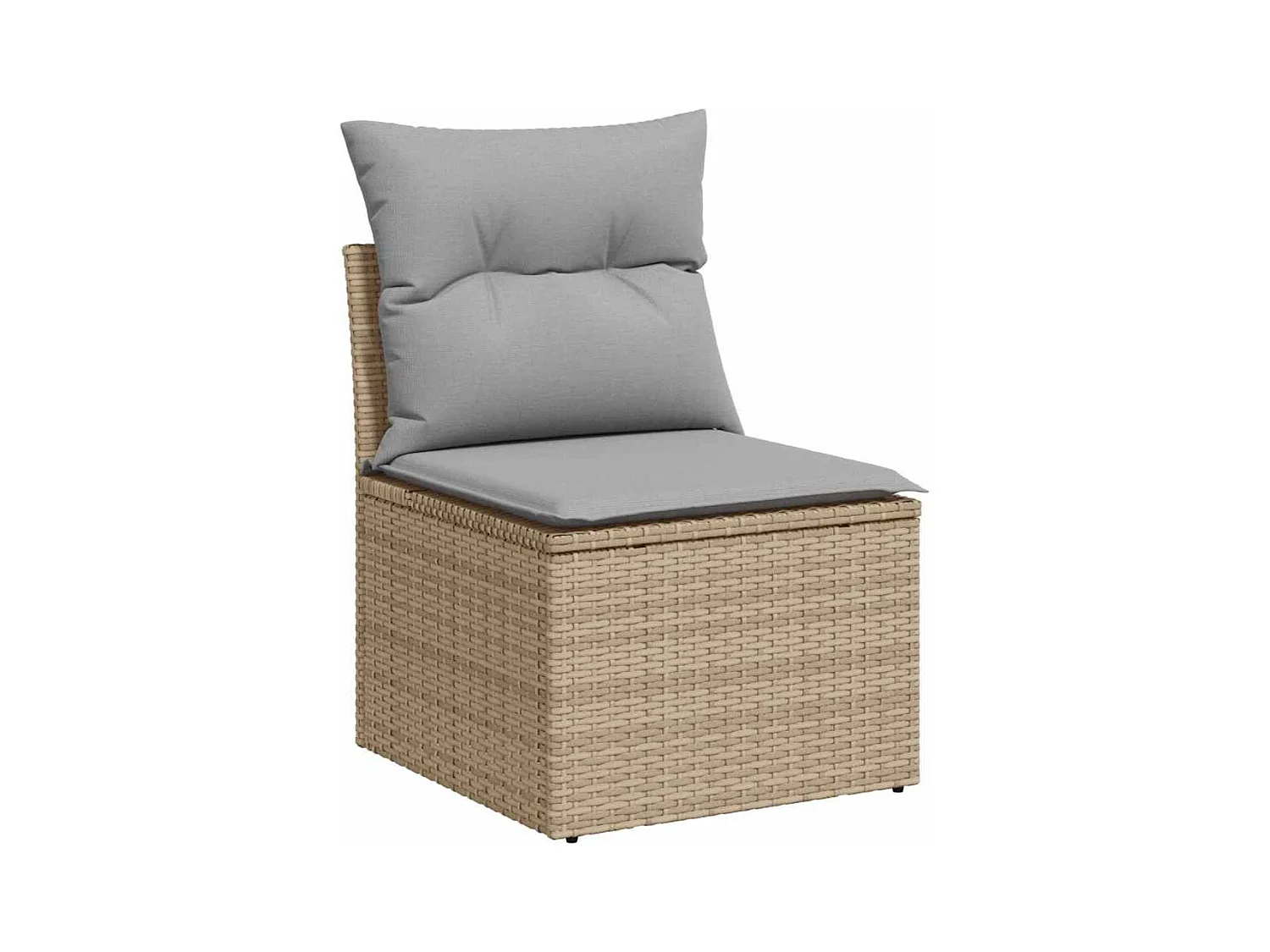 Garten-Sofa-Set mit Kissen 7 pcs Beige und Grau 55 x 55 x 37 cm
