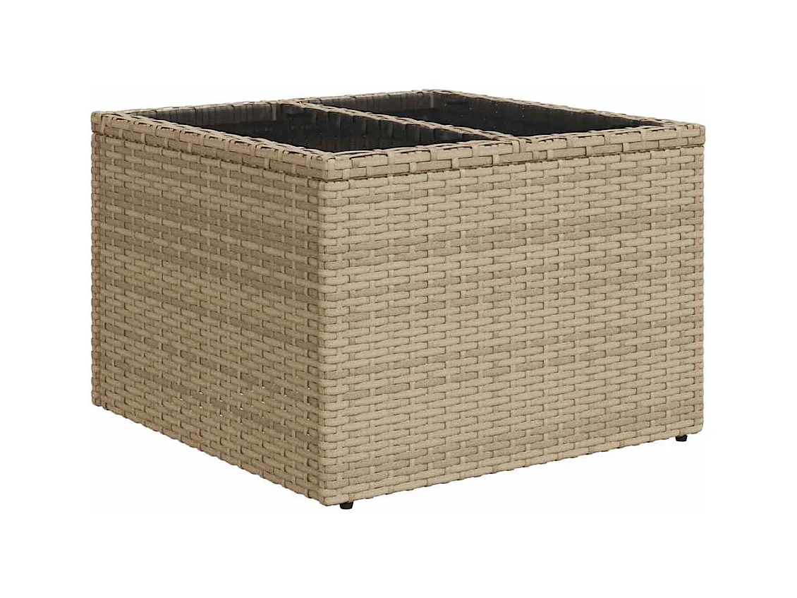 Garten-Sofa-Set mit Kissen 7 pcs Beige und Grau 55 x 55 x 37 cm