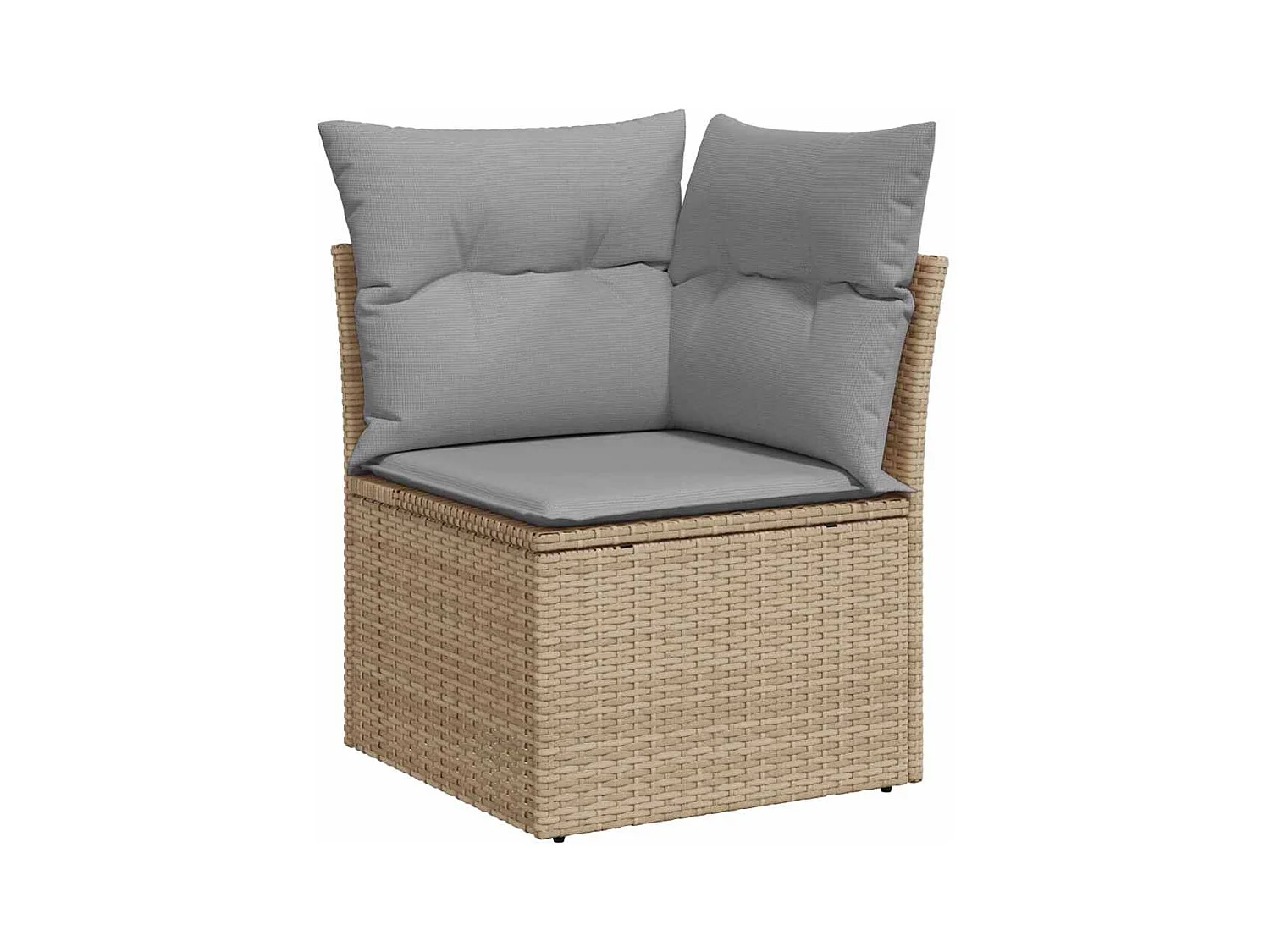 Garten-Sofa-Set mit Kissen 7 pcs Beige und Grau 55 x 55 x 37 cm