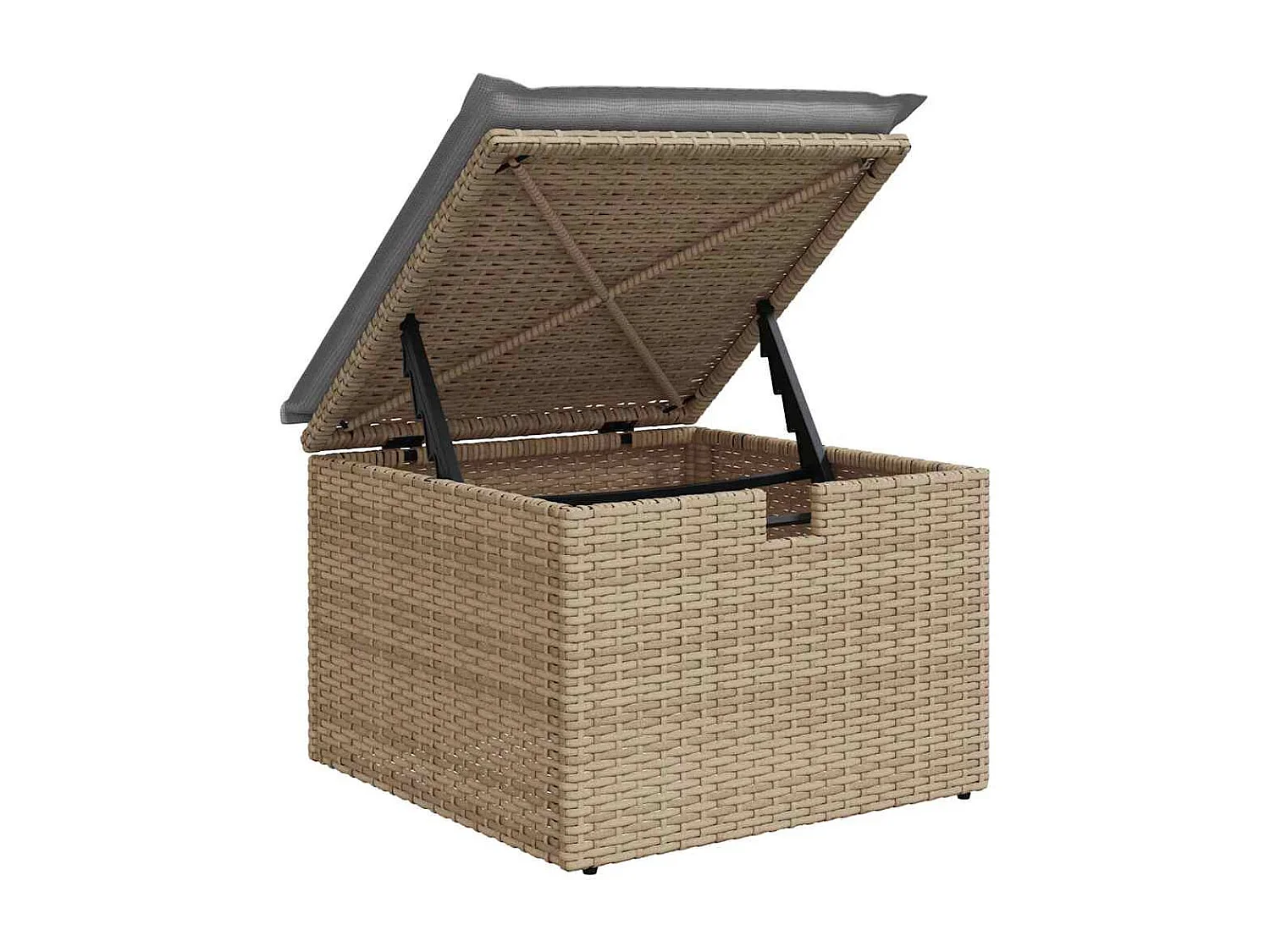 Set di divani con cuscino Beige e Grigio Chiaro polyrattan