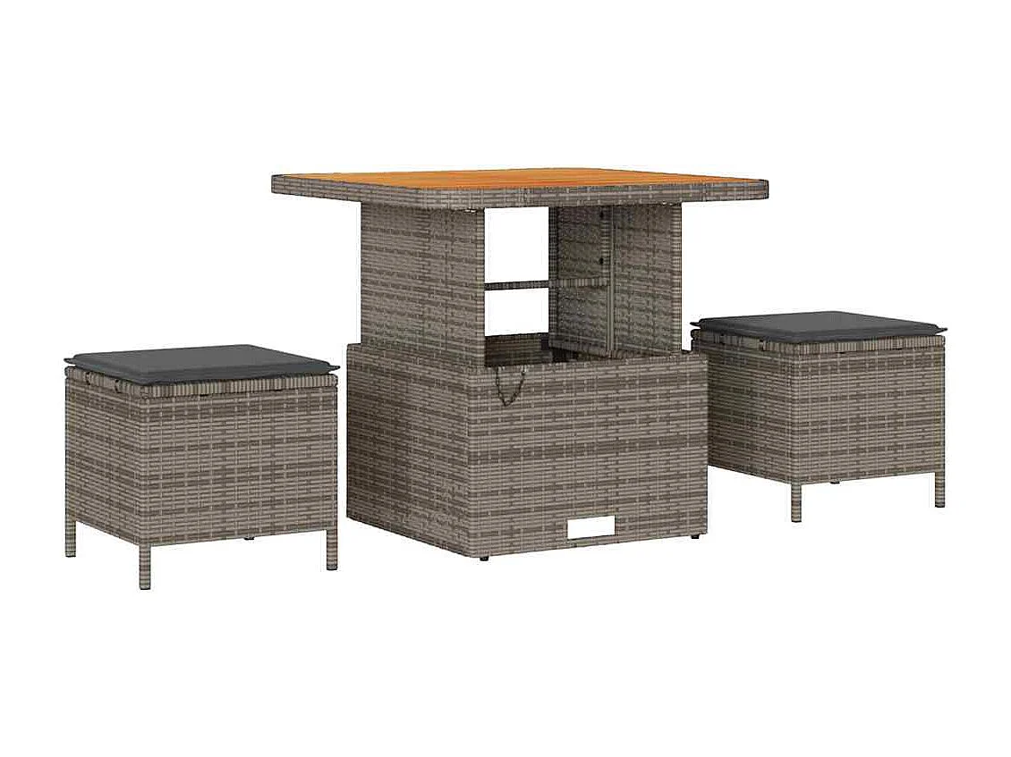 Ensemble de canapé de jardin 10 pcs Gris polyrotin