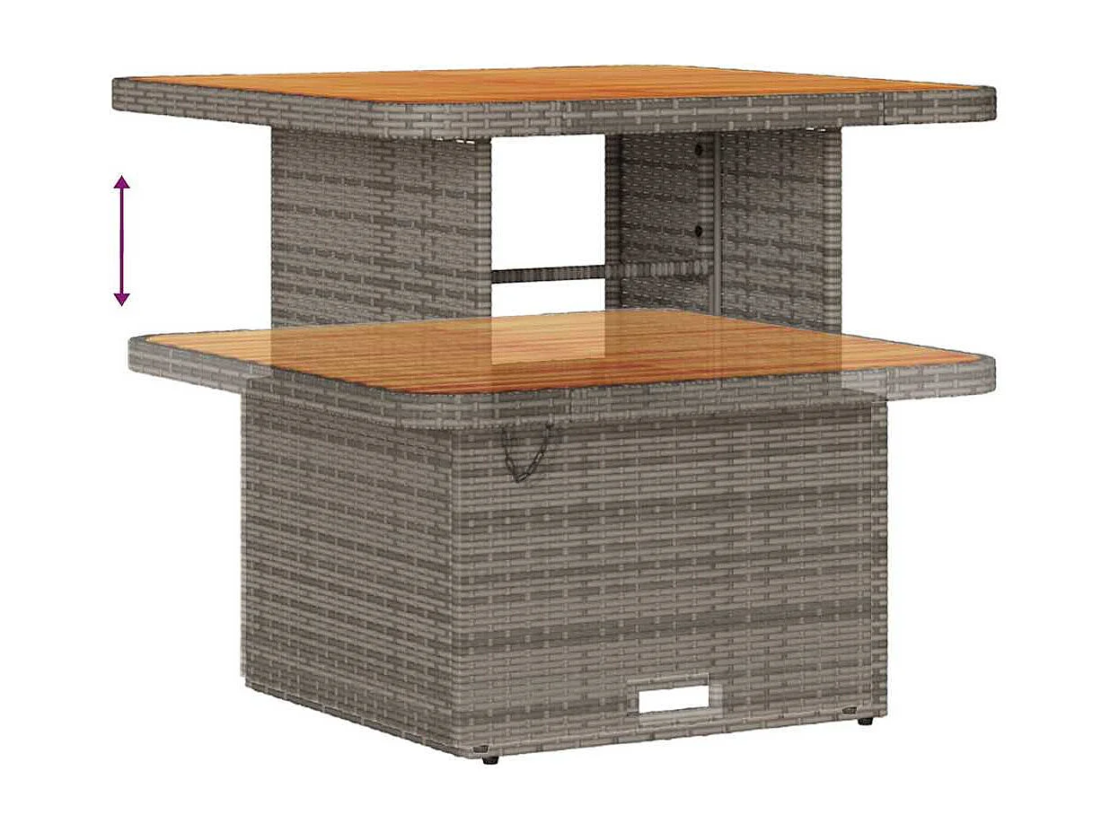 Ensemble de canapé de jardin 10 pcs Gris polyrotin