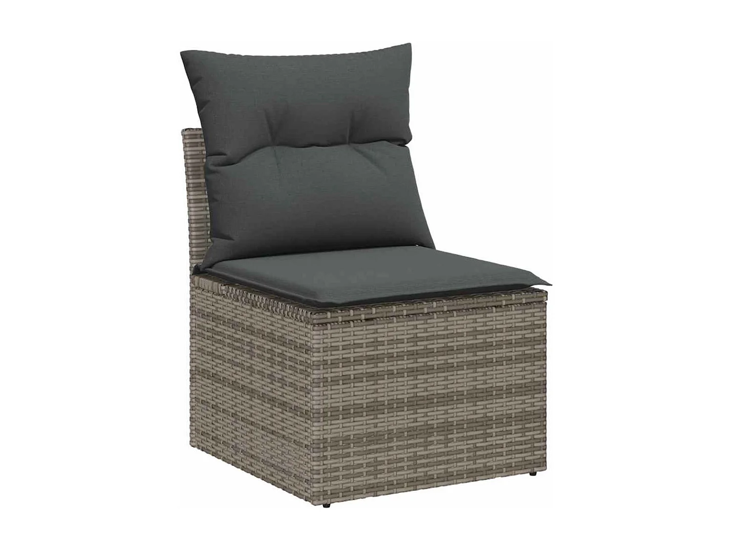 Ensemble de canapé de jardin avec coussin 10 pcs Gris polyrotin