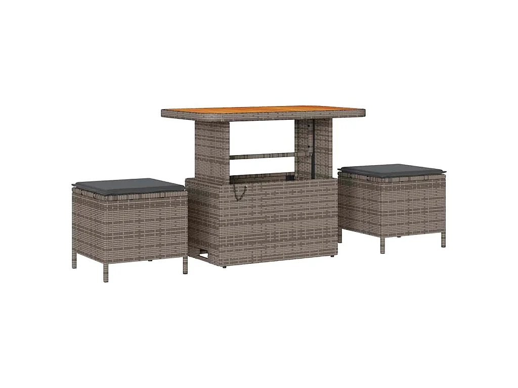 Tuin Sofa Set met kussen 8 pcs Grijs poly rattan