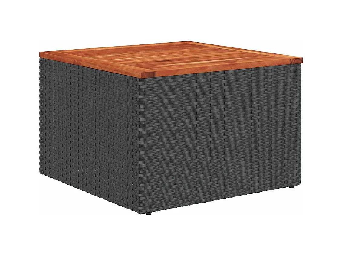 Garten-Sofa-Set 6 pcs Schwarz 184 x 62 x 85 cm Poly Rattan